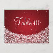 Elegant Tafelnummer Star Sparkle Red (Achterkant)