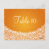 Elegant Tafelnummer Star Sparkle Sinaasappel (Achterkant)