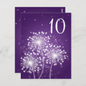 Elegant tafelnummer Summer Sparkle Paarse (Voorkant / Achterkant)