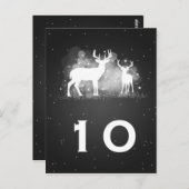 Elegant Tafelnummer Winter Deer Sparkle Black (Voorkant / Achterkant)