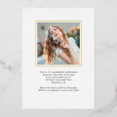 Élégant Tag Graduation Annonce Invitation (Verso)