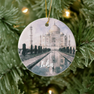 Elegant Taj Mahal India Keramisch Ornament – Iconi