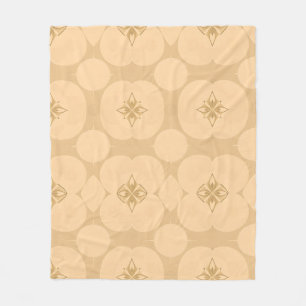 Elegant Tan Beige Bloemen Patroon voor Gooi Deken