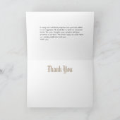 Elegant Tan en White Monogram Initialen Bedankkaart (Binnen)