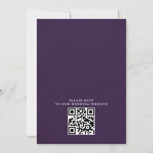 Elegant Tangled Lanterns Budget QR Code Wedding Kaart (Achterkant)