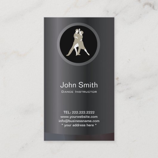 Elegant Tango Dance Lesson Visitekaartje (Voorkant)