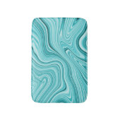 Élégant tapis de bain en marbre liquide turquoise (Devant (Vertical))