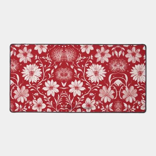Élégant tapis de bureau floral (Recto)