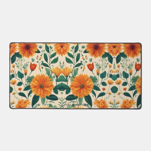 Élégant tapis de bureau floral (Recto)