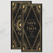 Élégant Tarot Solaire Doré pour Faire-Part de Mari (Devant / Derrière)