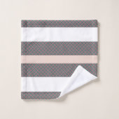 Elegant Tartan Patroon Rood Groen Roze Bad Handdoek (Wasdoekje)