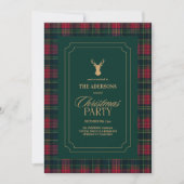 Elegant Tartan Plaid Christmas Party Invitation (Devant)