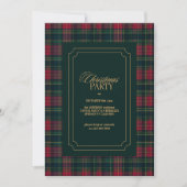 Elegant Tartan Plaid Family Photo Christmas Feestdagenkaart (Voorkant)