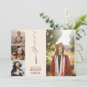 Elégant Tassel Photo Faire-part de graduation (Debout devant)