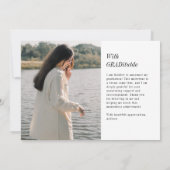 Elégant Tassel Photo Faire-part de graduation (Dos)