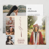 Elégant Tassel Photo Faire-part de graduation (Devant / Derrière)