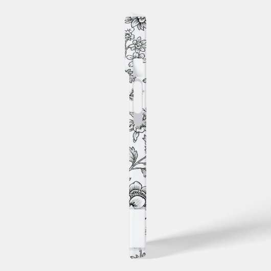 Elegant Tasteful Personalized Floral Drawing Case-Mate iPhone Case (Achterkant / Links)