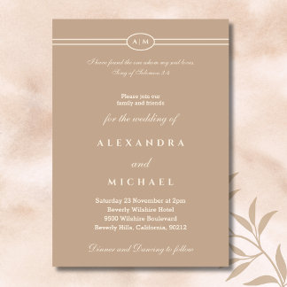 Elegant Taupe Bible Verse Christian Wedding Kaart