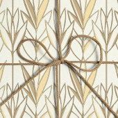 Elegant Taupe en White Foliage Art Deco Style Cadeaupapier