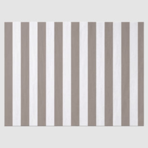 Elegant Taupe en wit gestreept patroon Tissuepapier