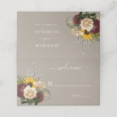 Elegant Taupe Floral Wedding (Buitenkant ongevouwen)