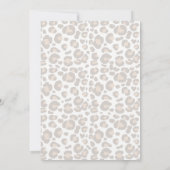 Elegant Taupe & White Cheetah Print Baby shower Kaart (Achterkant)