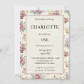 Elégant Tea Party Anniversaire Invitation pour les (Devant)