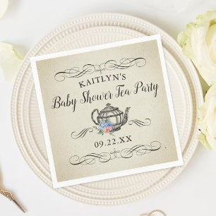 Elegant  Tea Party   BABY SHOWER Servet