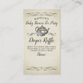 Elegant Tea Party | Diaper Raffle Ticket Informatiekaartje (Voorkant)