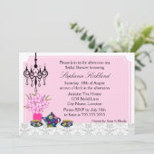 Elegant Tea Party Kaart (Staand voorkant)