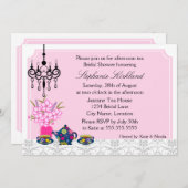 Elegant Tea Party Kaart (Voorkant / Achterkant)