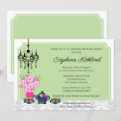 Elegant Tea Party Kaart (Voorkant / Achterkant)