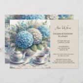 Elegant  Tea Party Kaart (Voorkant / Achterkant)