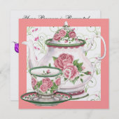 Elegant Tea Party - SRF Kaart (Voorkant / Achterkant)