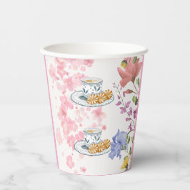 Elegant Tea Party Vibes Papieren Bekers