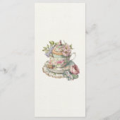  Elegant Tea Party Vrijgezellenfeest Menu (Achterkant)