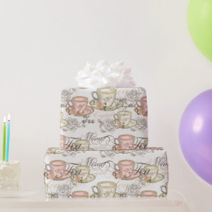 Elegant Tea Party wrapping Paper Cadeaupapier