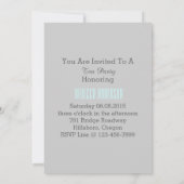 elegant teacup chandelier tea party kaart (Achterkant)