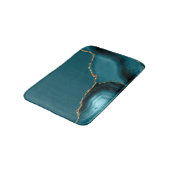 Elegant Teal Blue Agate Gold Glitter Badmat (Gekanteld)