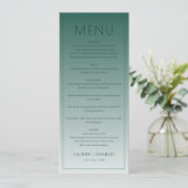 Elegant Teal Formal Menu (Debout devant)