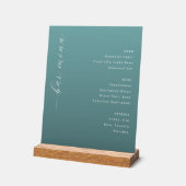 Elegant Teal Minimalist Bar Menu (Angle)