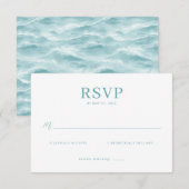 Elegant Teal Minimalist RSVP (Devant / Derrière)