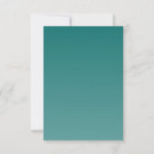 Elegant Teal RSVP Card (Dos)
