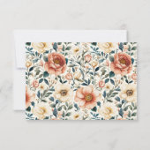 Elegant Teal RSVP Card (Dos)