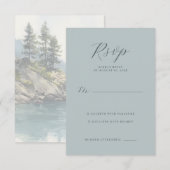 Elegant Teal RSVP Card (Devant / Derrière)
