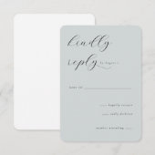 Elegant Teal RSVP Card (Devant / Derrière)
