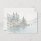 Elegant Teal RSVP Card (Dos)