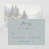 Elegant Teal RSVP Card (Devant / Derrière)