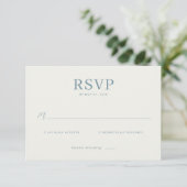 Elegant Teal RSVP Card (Debout devant)