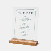 Elegant Teal Serif Bar Menu (Angle)